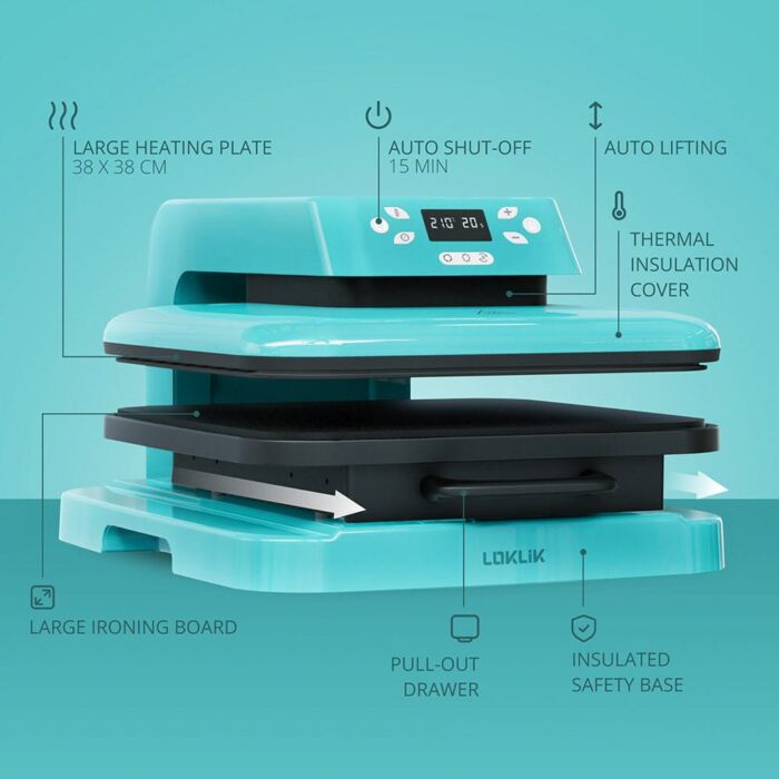 LOKLiK Auto Heat Press - Blue - Afbeelding 3