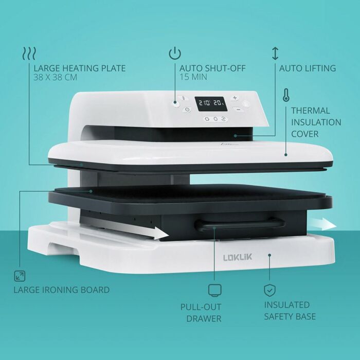 LOKLiK Auto Heat Press - White - Afbeelding 3