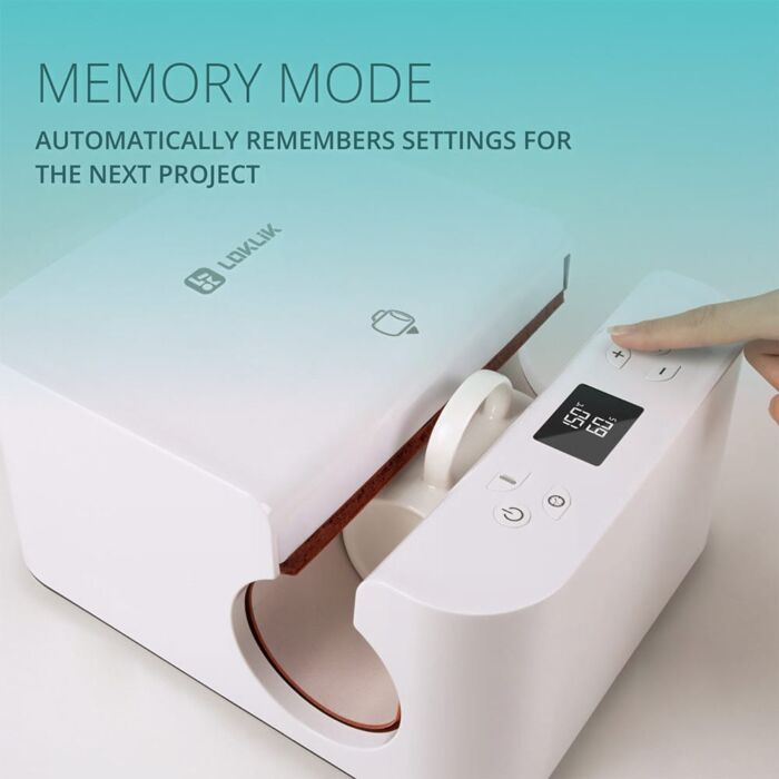 LOKLiK Auto Tumbler Heat Press - White - Afbeelding 5