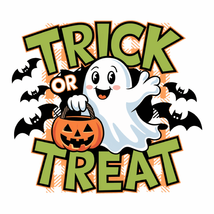 DTF Design kant en klaar – Halloween Trick or Treat S0004