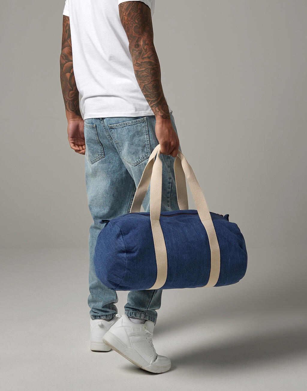 Bagbase Denim Barrel Bag - Afbeelding 3