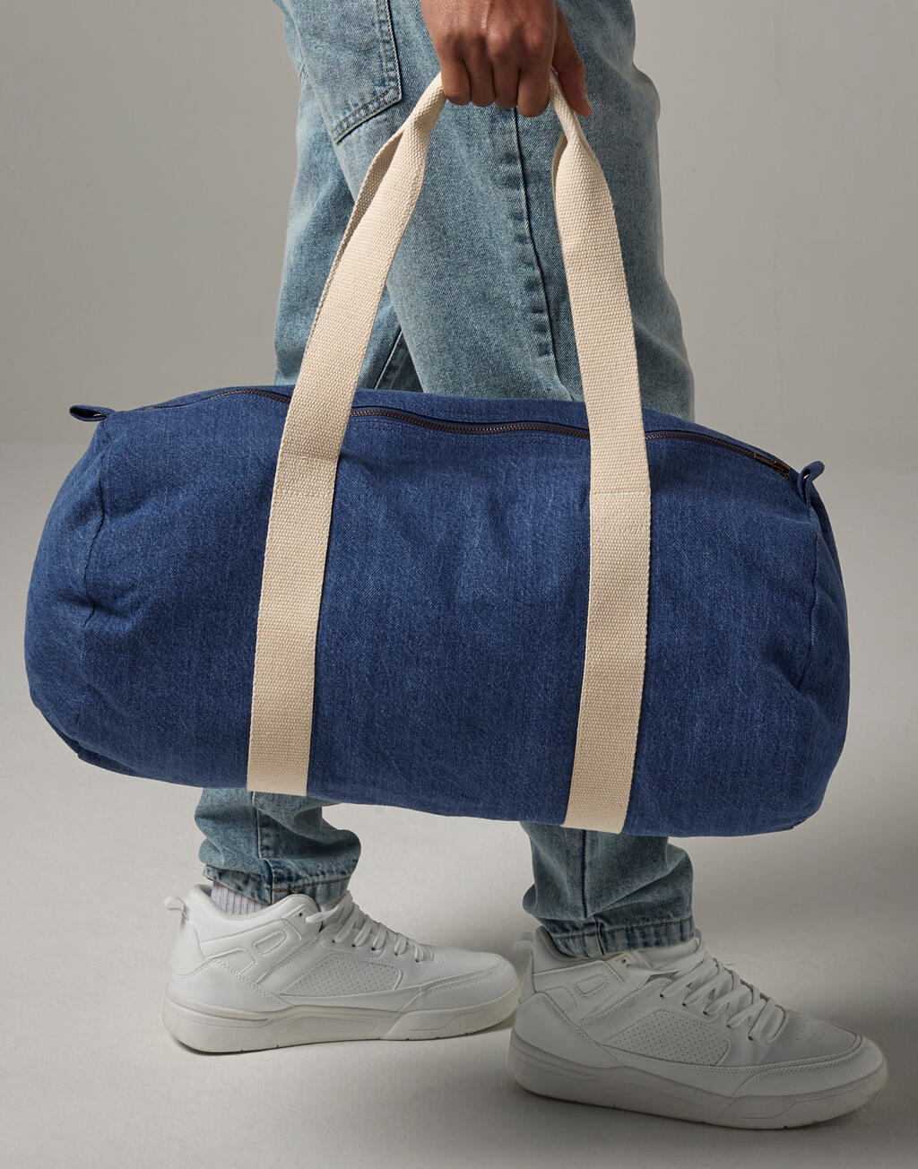 Bagbase Denim Barrel Bag