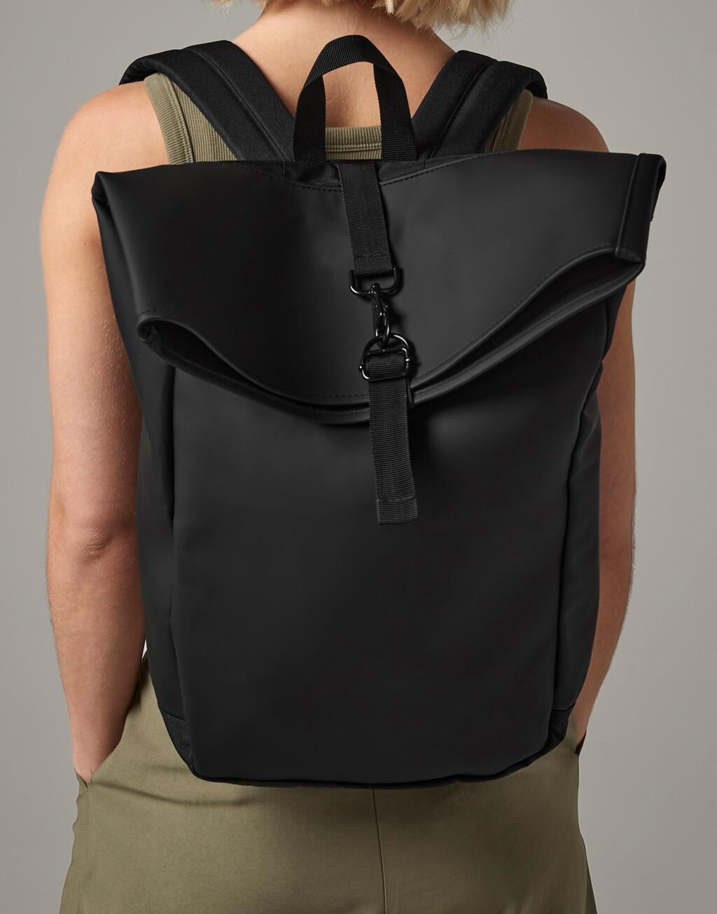 Bagbase Matte PU Rolltop Backpack - Afbeelding 3