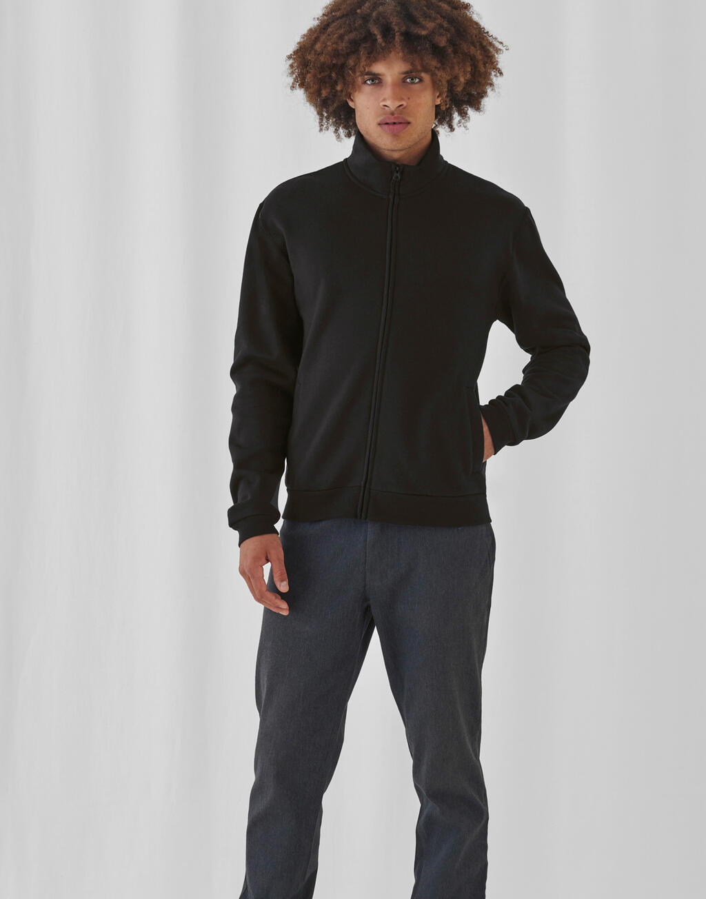 B&C ID.206 50/50 Full Zip Sweat Unisex - Afbeelding 2