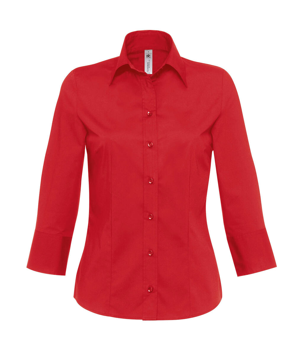 B&C Milano/women Popelin Shirt 3/4 sleeves