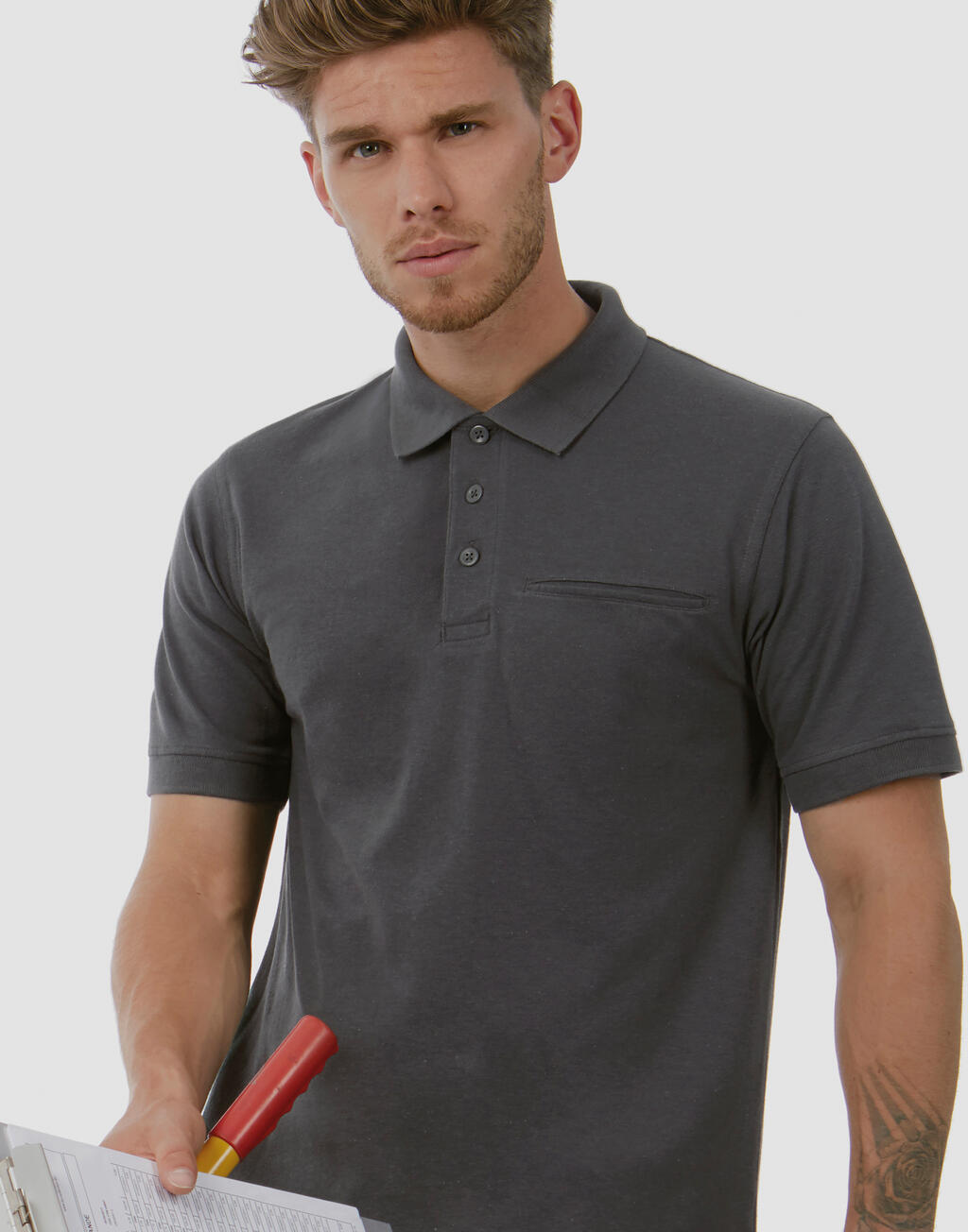 B&C Pro Energy Pro Workwear Pocket Polo