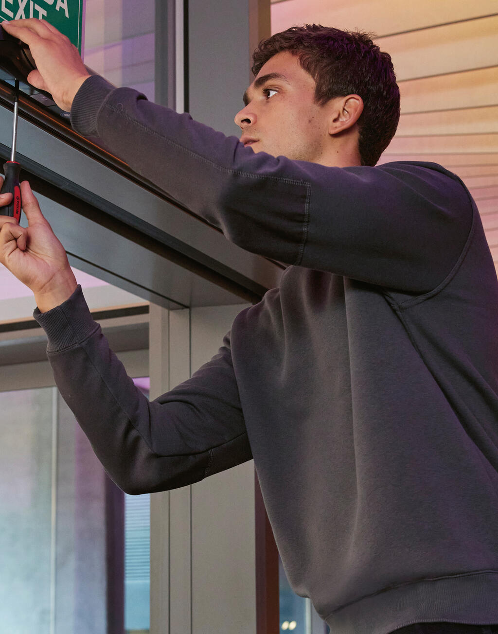 B&C Pro Hero Pro Workwear Sweater - Afbeelding 3