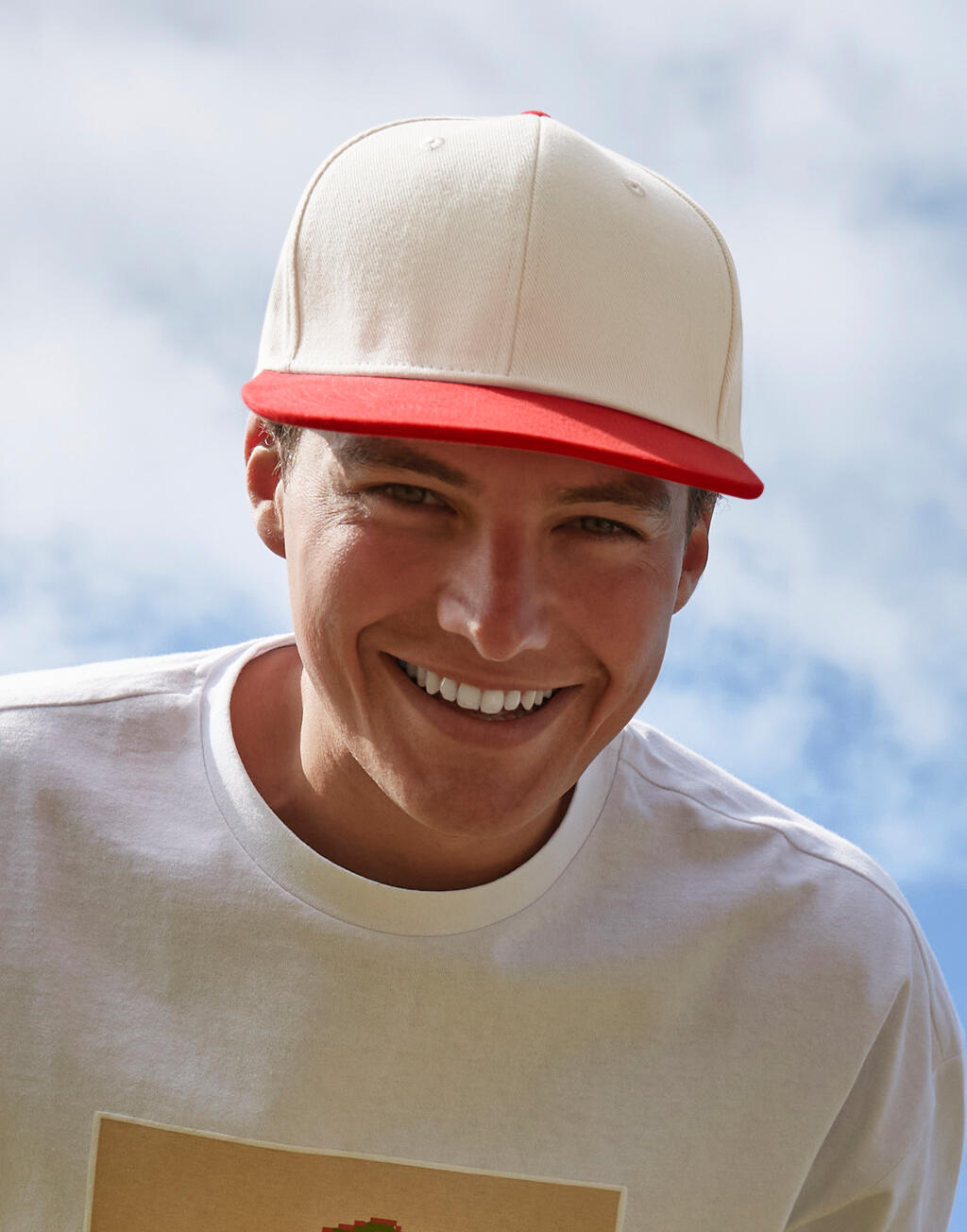 Beechfield Contrast Flat Peak 6 Panel Cap - Afbeelding 2