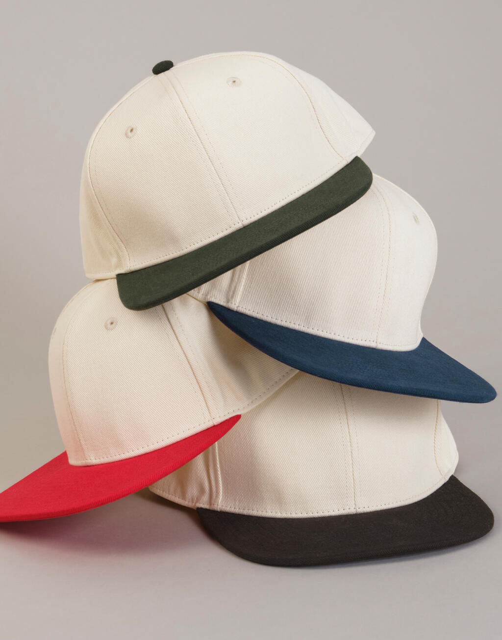 Beechfield Contrast Flat Peak 6 Panel Cap - Afbeelding 3