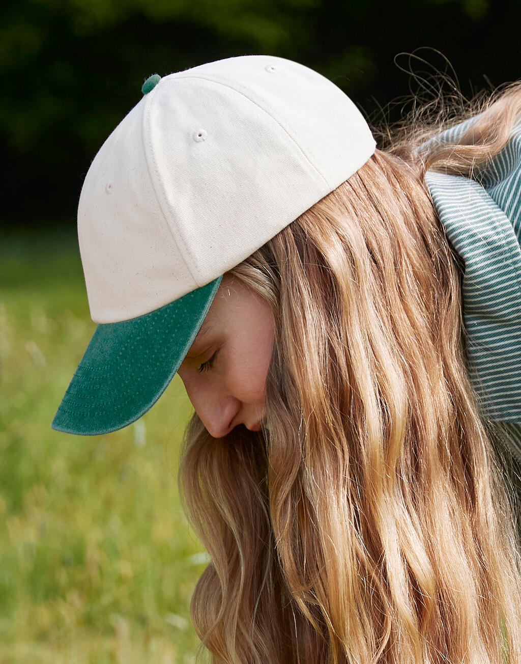 Beechfield Contrast Peak Low Profile Vintage Cap - Afbeelding 2