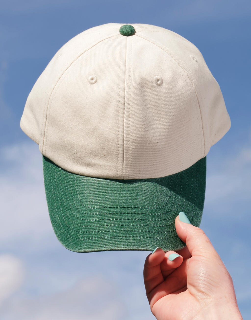 Beechfield Contrast Peak Low Profile Vintage Cap - Afbeelding 3