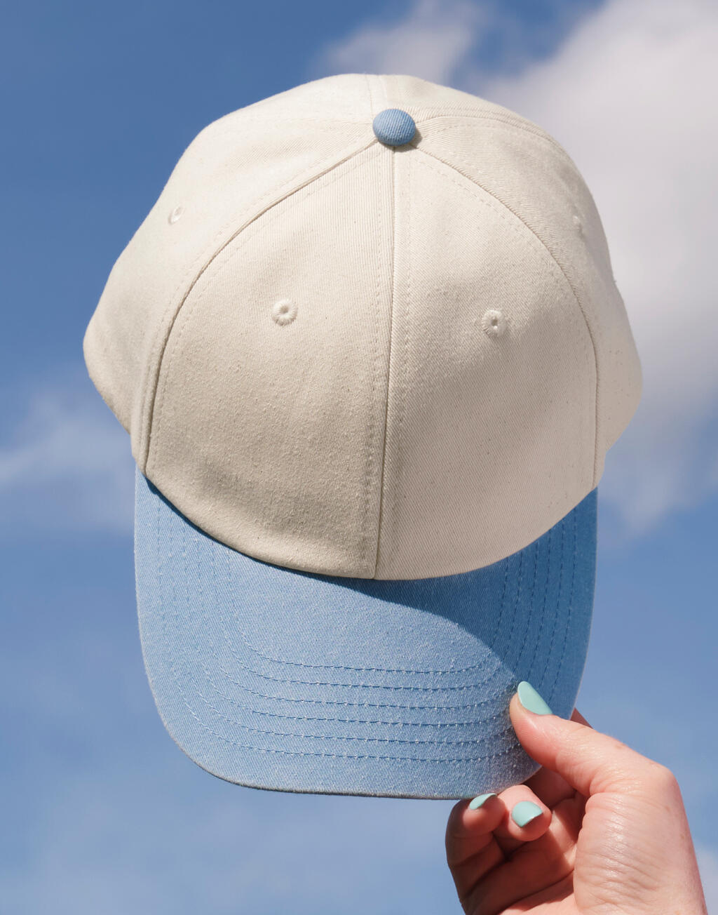 Beechfield Contrast Peak Low Profile Vintage Cap - Afbeelding 4