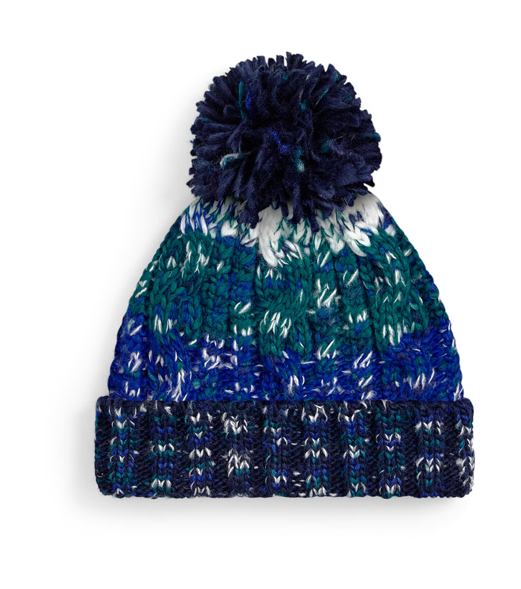 Beechfield Corkscrew Pom Pom Beanie