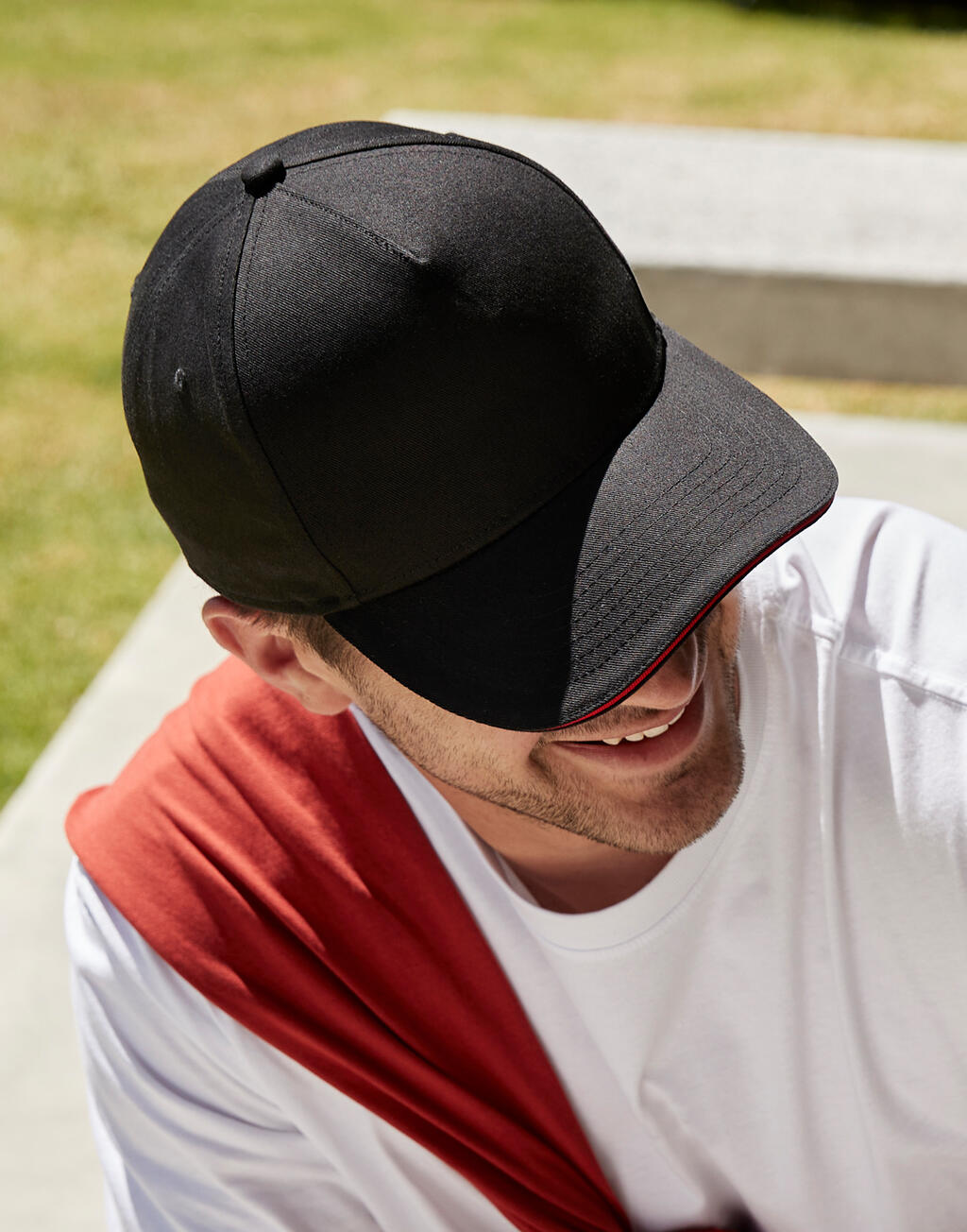 Beechfield EarthAware® Clas. Org. Cotton 5 Panel Sandwich Peak - Afbeelding 2