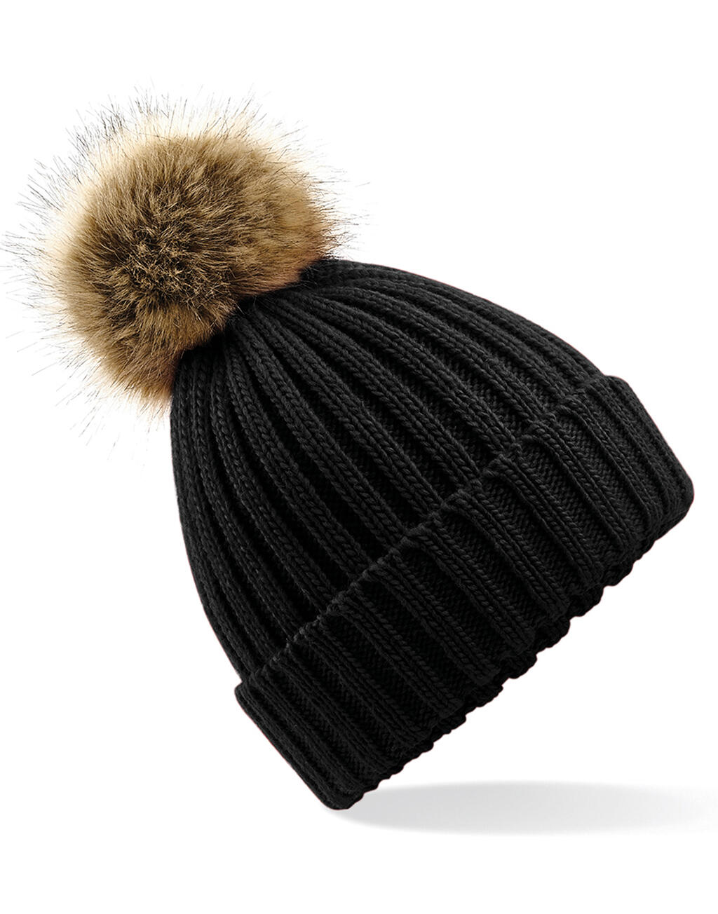 Beechfield Fur Pop Pom Chunky Beanie - Afbeelding 6