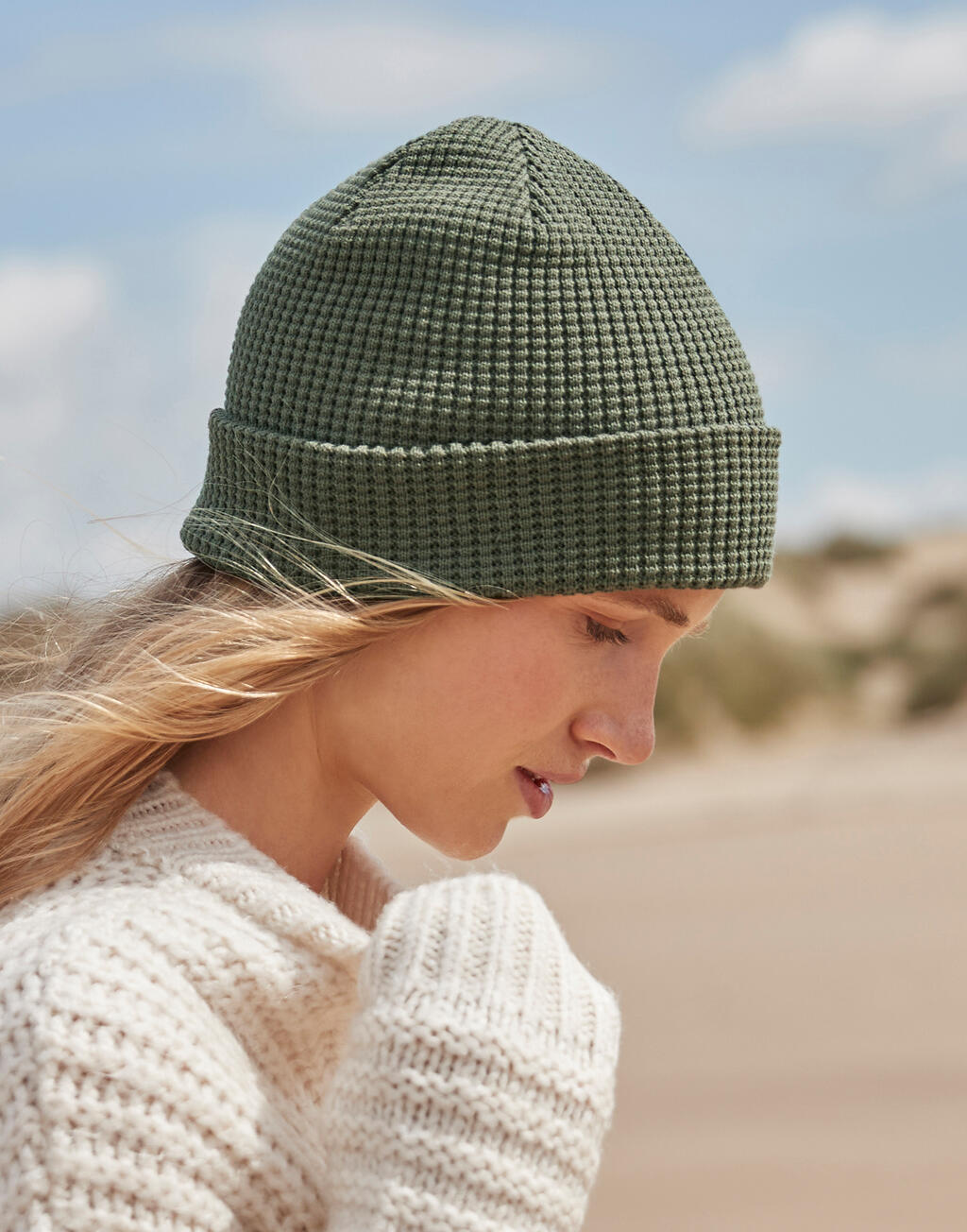 Beechfield Organic Cotton Waffle Beanie - Afbeelding 2