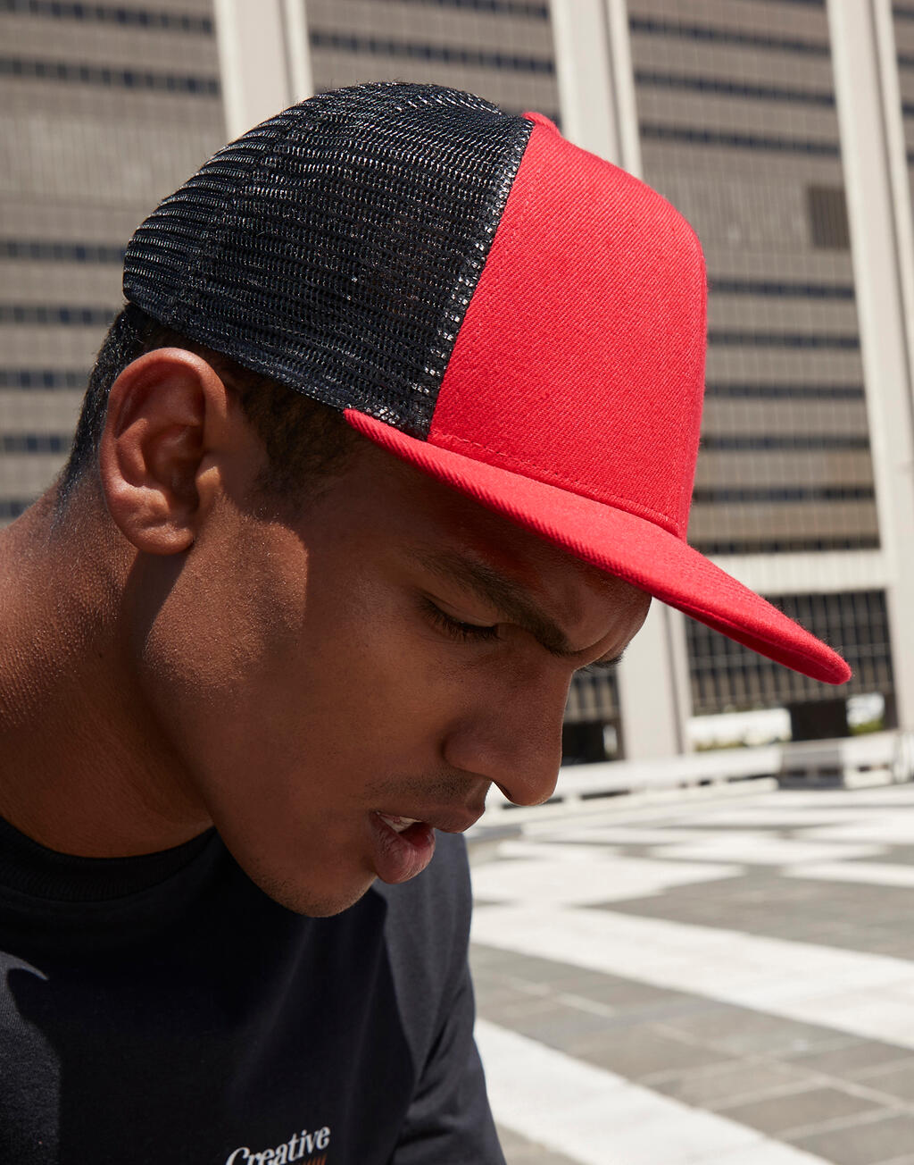 Beechfield Original Flat Peak 6 Panel Trucker - Afbeelding 3