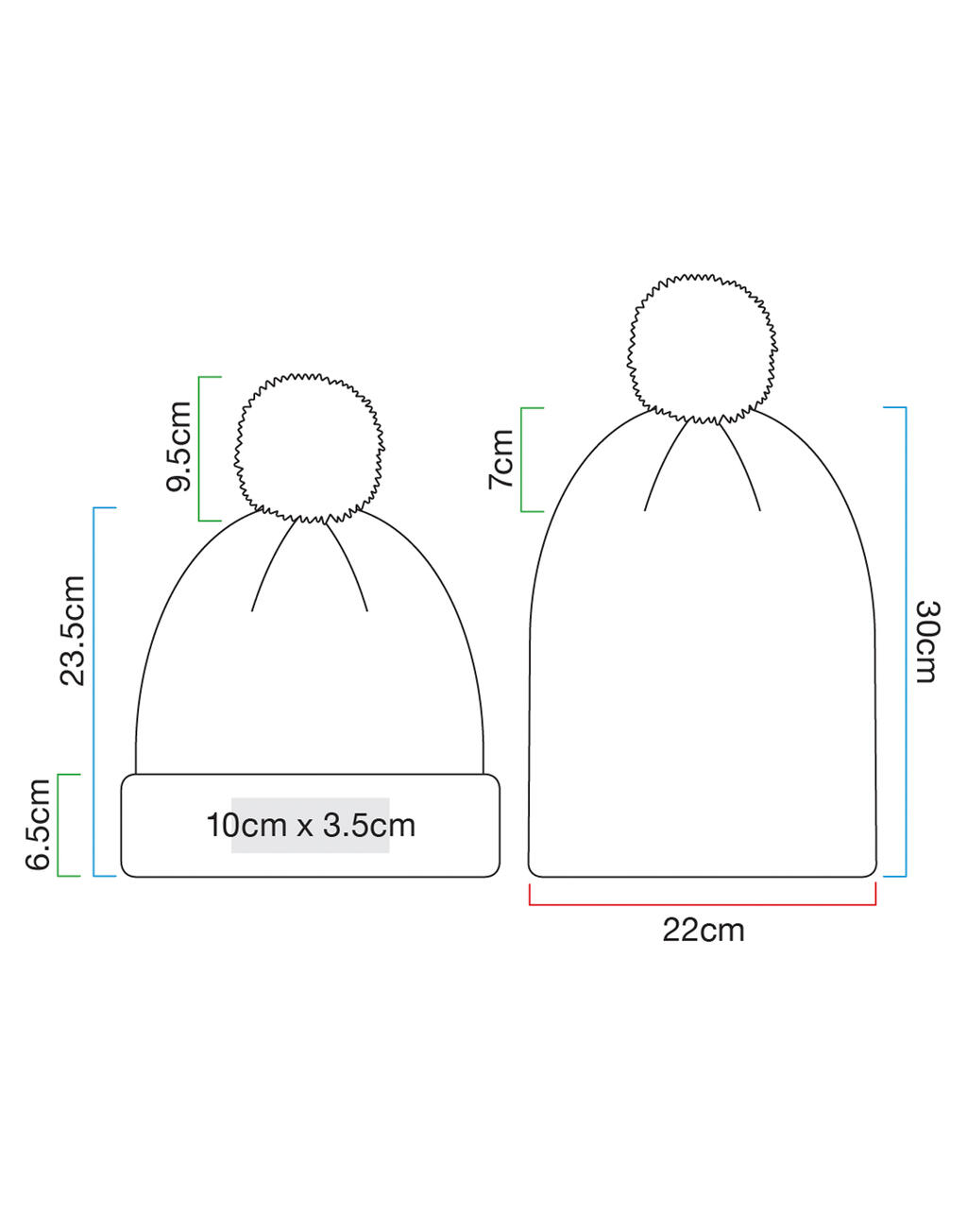 Beechfield Striped Fan Beanie - Afbeelding 5