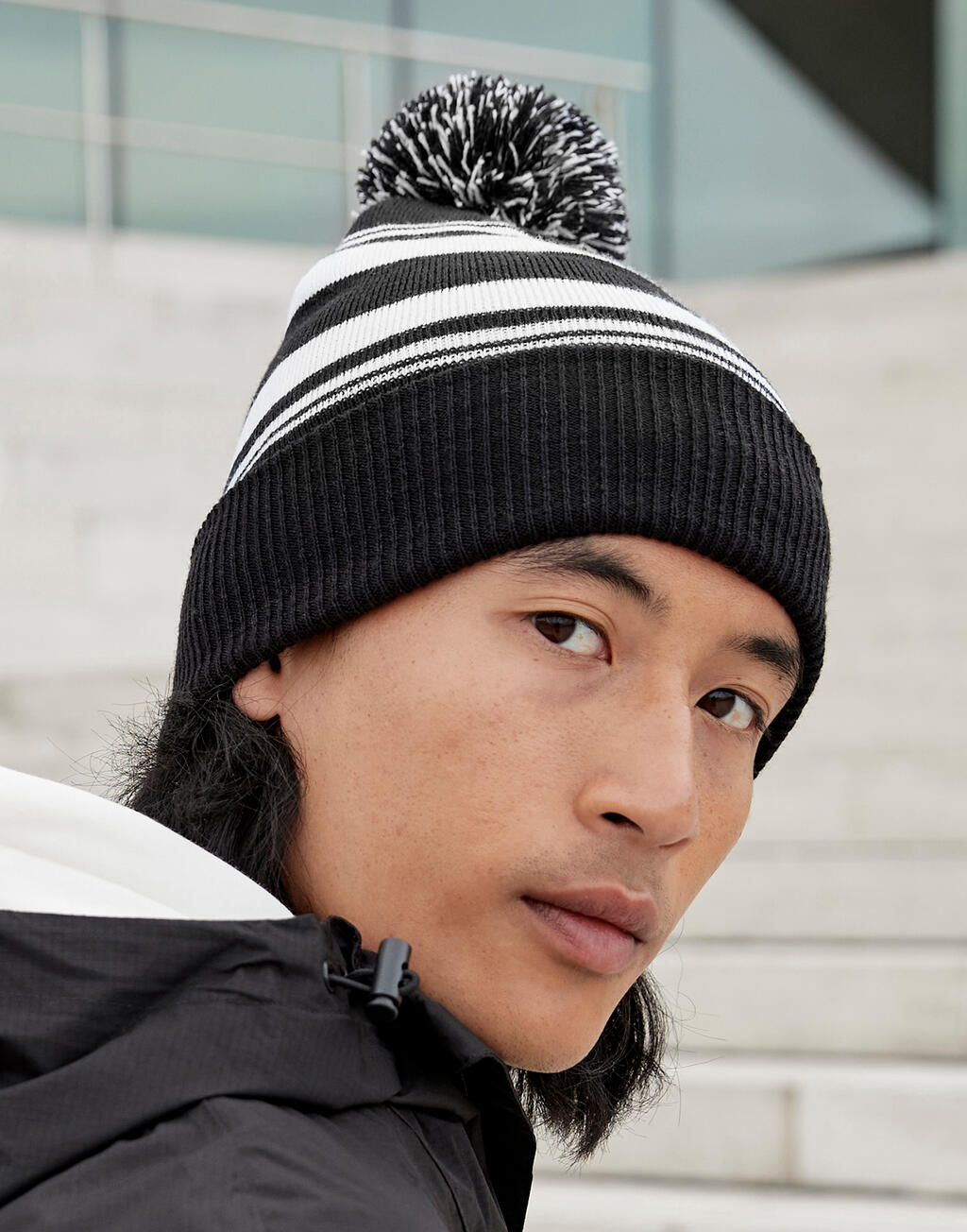 Beechfield Striped Fan Beanie