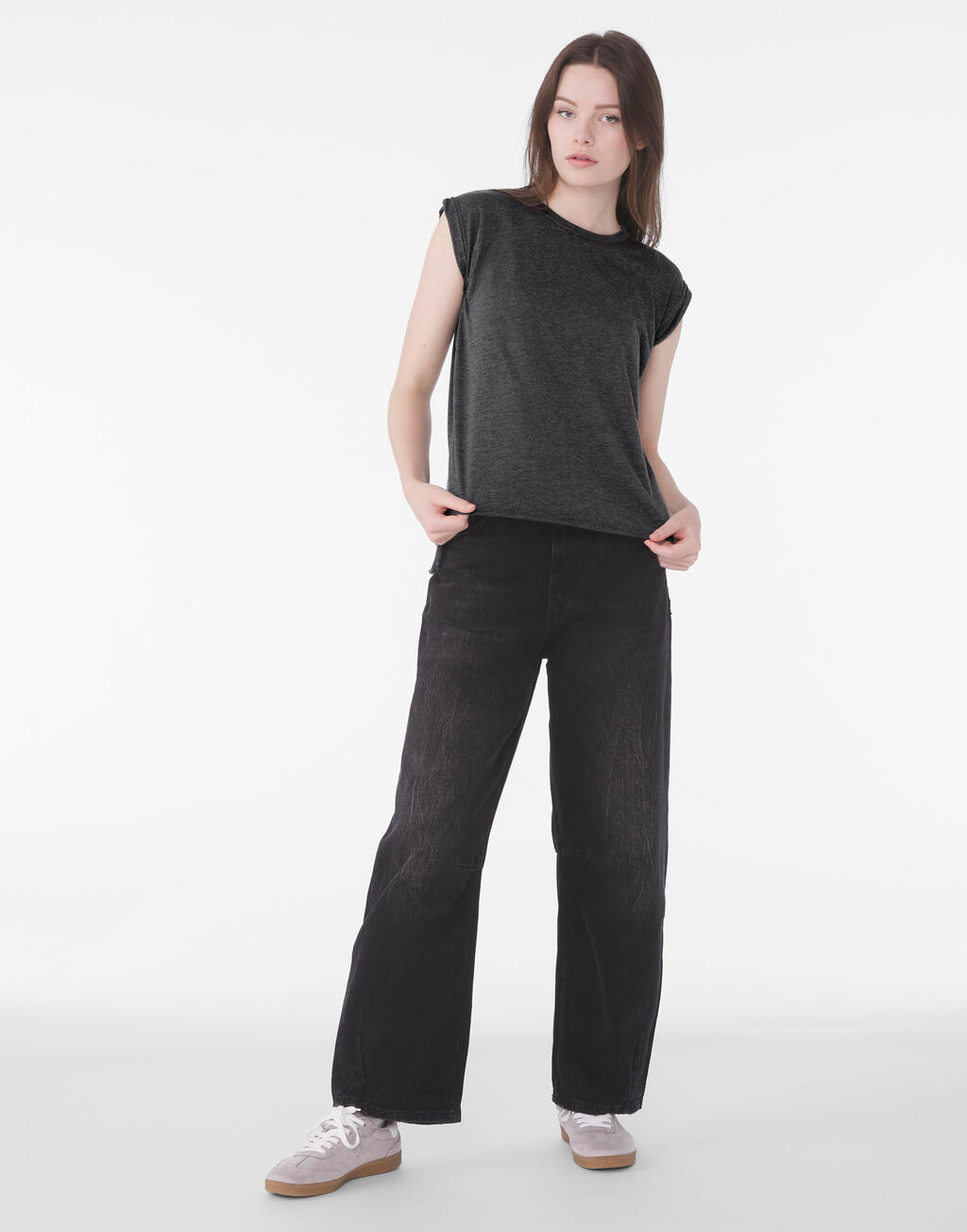 Bella+Canvas Women's Flowy Muscle Tee Rolled Cuff - Afbeelding 3