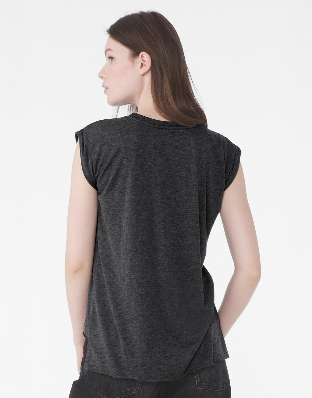 Bella+Canvas Women's Flowy Muscle Tee Rolled Cuff - Afbeelding 4