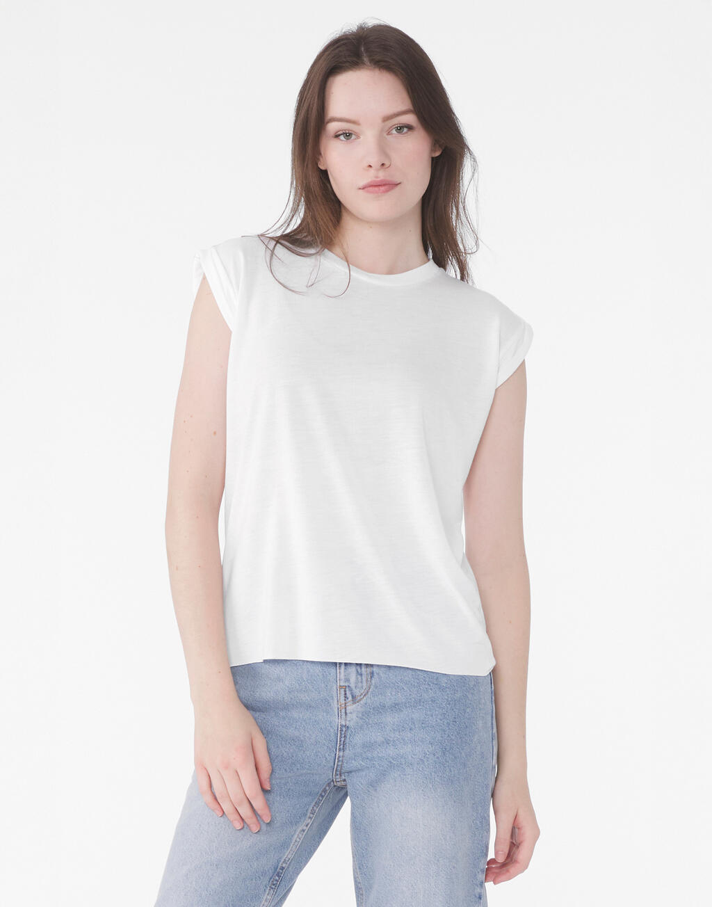 Bella+Canvas Women's Flowy Muscle Tee Rolled Cuff - Afbeelding 5