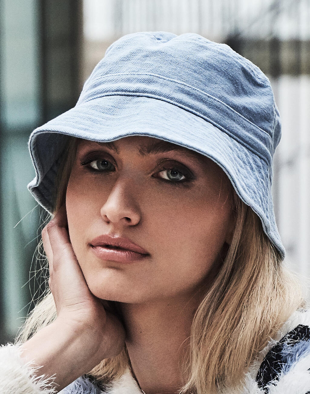 Flexfit Denim Bucket Hat - Afbeelding 9