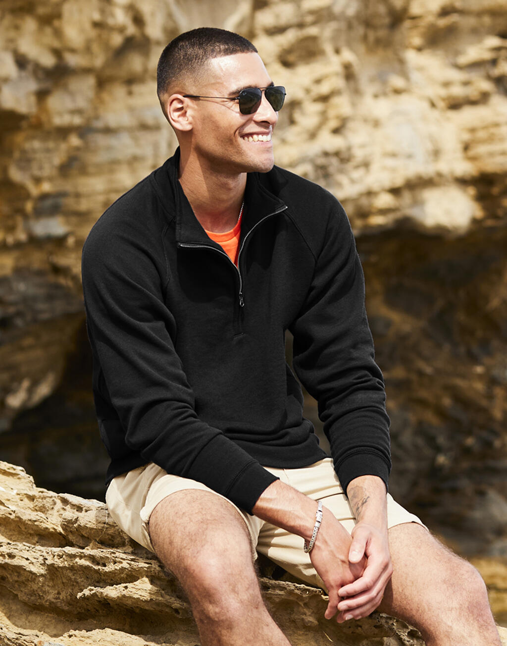 Fruit of the Loom Classic Zip Neck Sweat