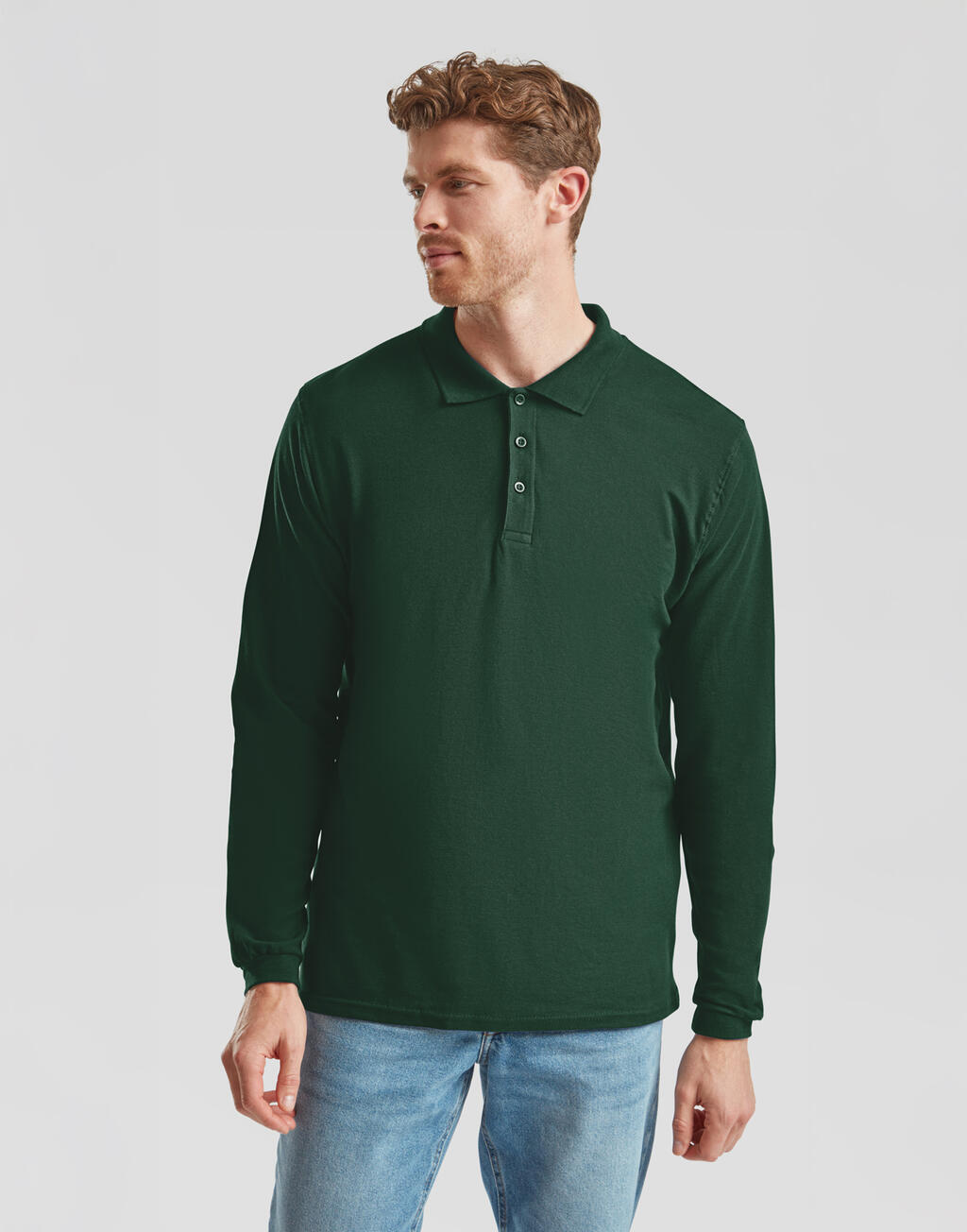 Fruit of the Loom Premium Long Sleeve Polo - Afbeelding 2