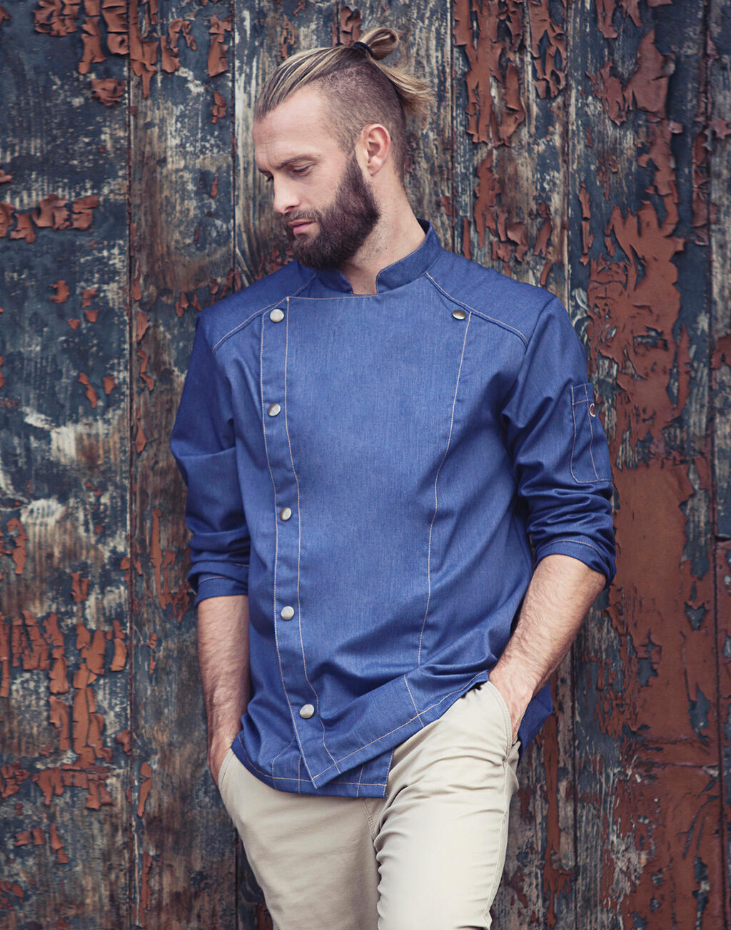 Karlowsky Chef Jacket Jeans Style - Afbeelding 2