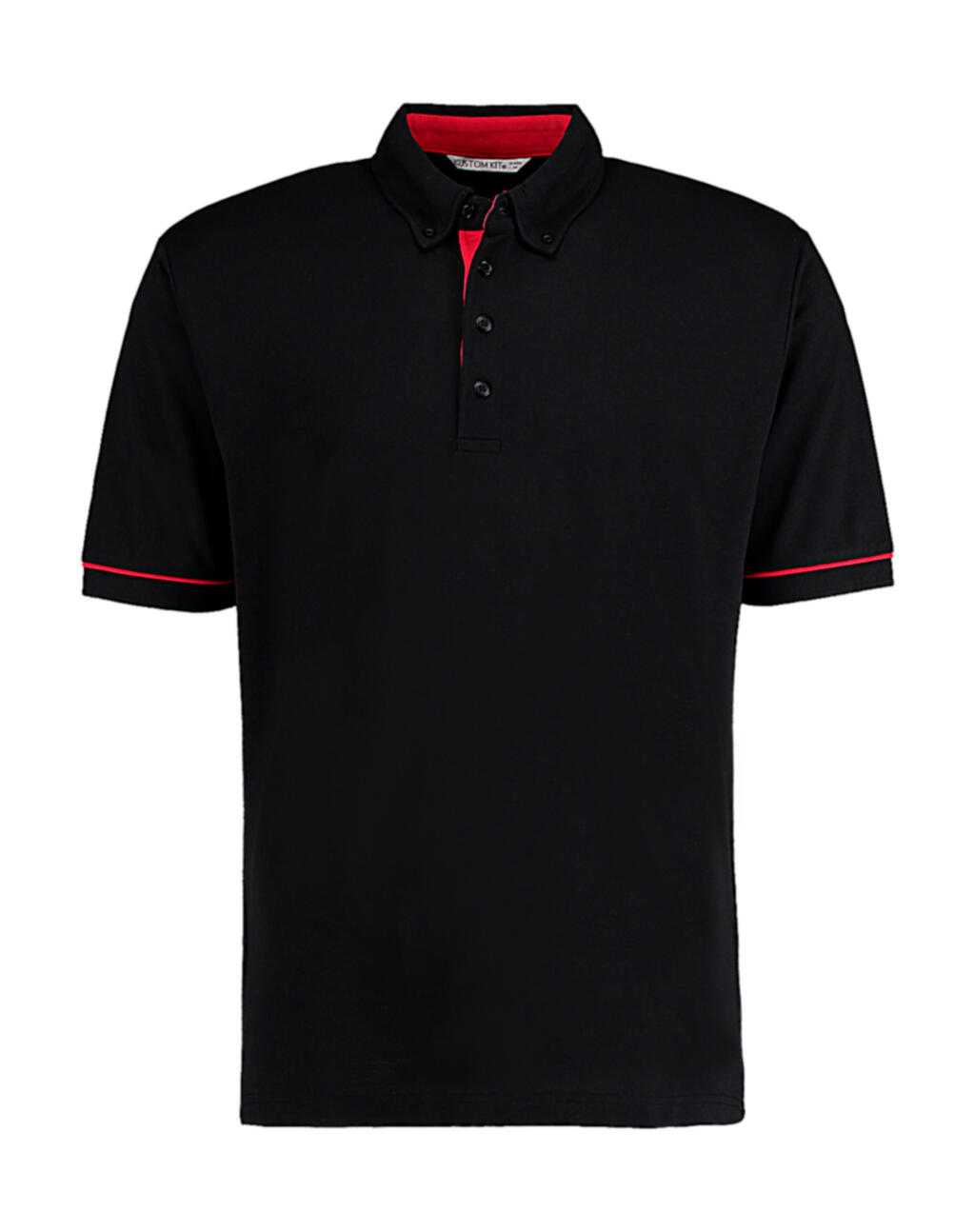 Kustom Kit Classic Fit Button Down Contrast Polo Shirt