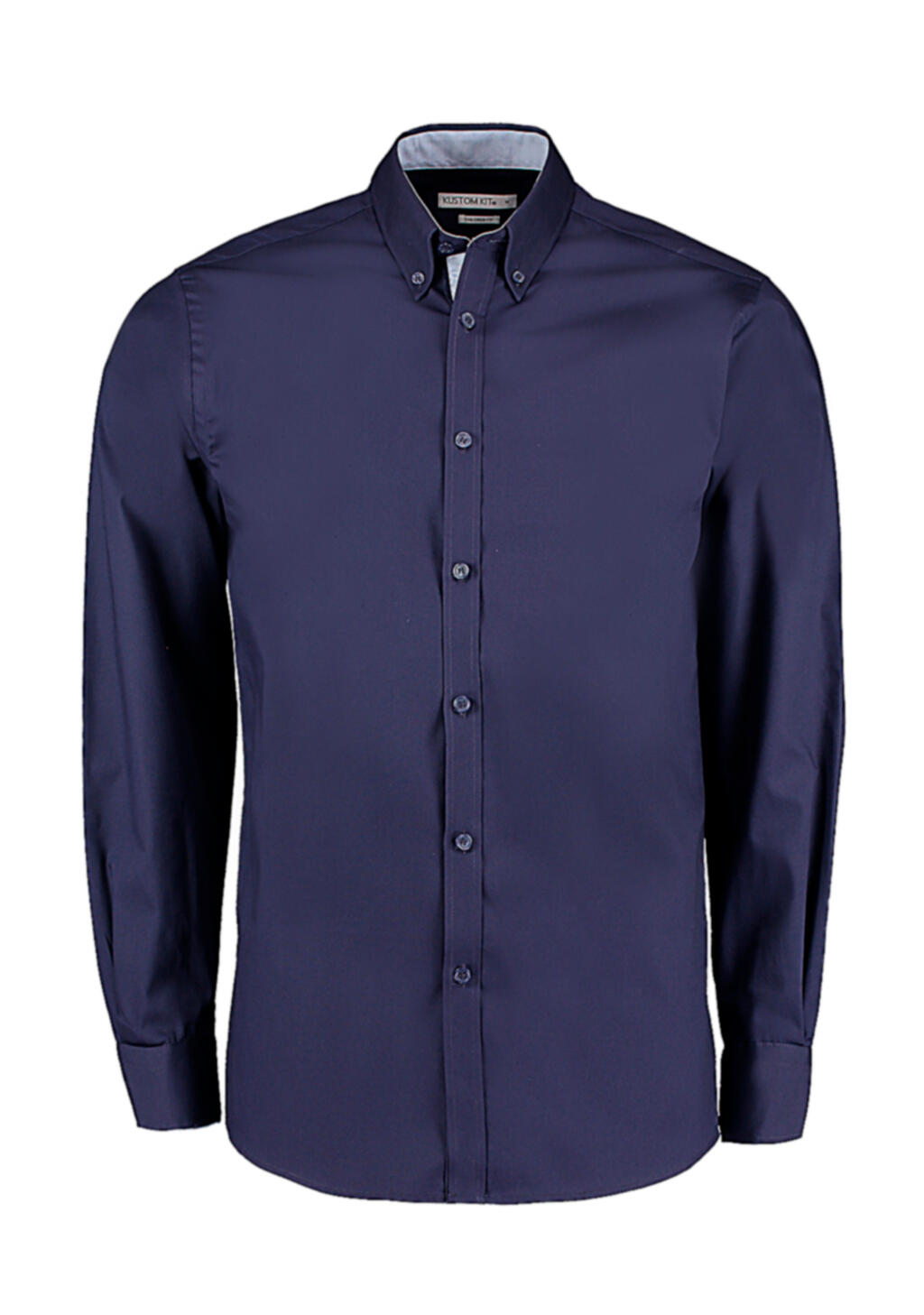 Kustom Kit Tailored Fit Premium Contrast Oxford Shirt - Afbeelding 2