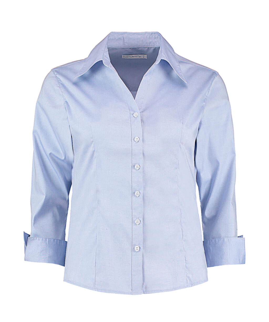 Kustom Kit Women’s Tailored Fit Premium Oxford 3/4 Shirt
