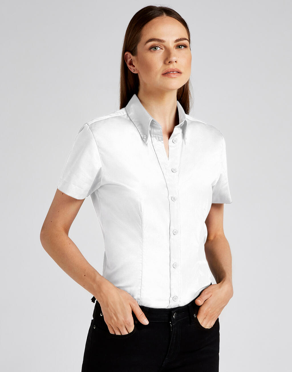 Kustom Kit Women's Tailored Fit Premium Oxford Shirt SSL - Afbeelding 9