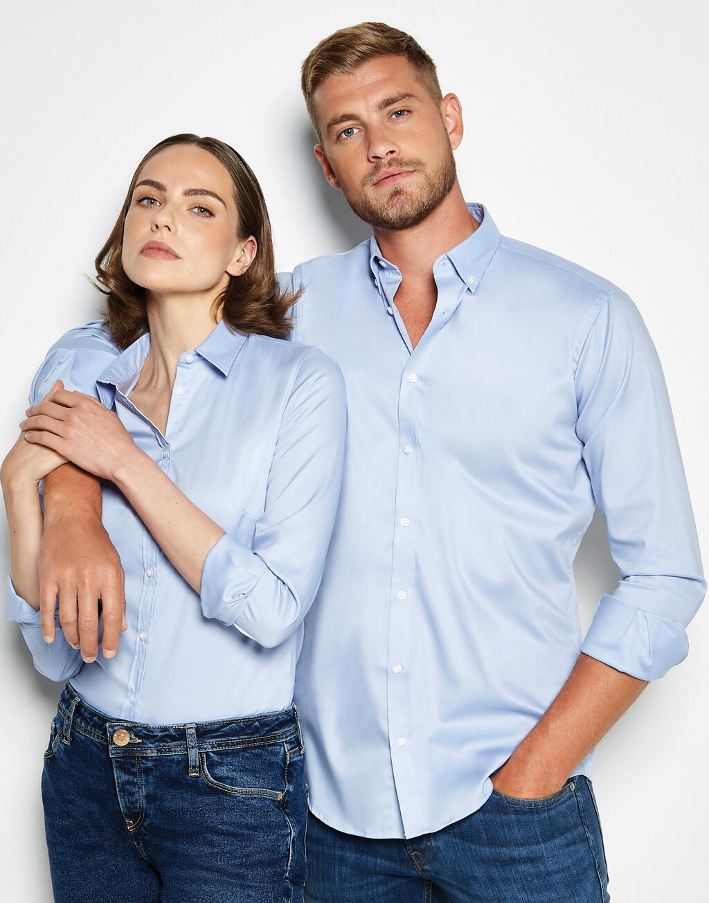 Kustom Kit Women's Tailored Fit Stretch Oxford Shirt LS - Afbeelding 4