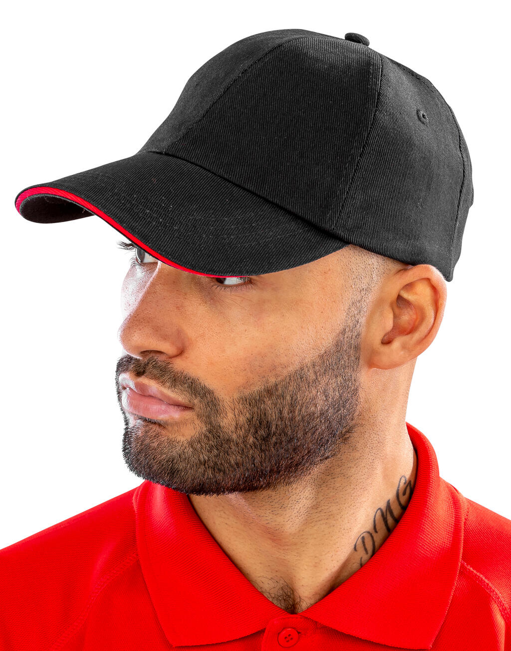 Result Headwear Brushed Cotton Decorator Cap with Sandwich Peak - Afbeelding 2