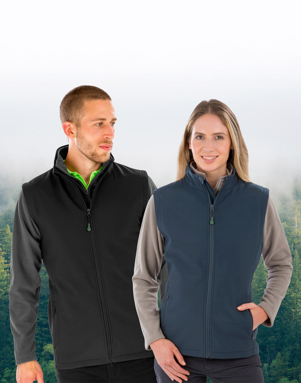 Result Recycled Men's Recycled 2-Layer Printable Softshell B/W - Afbeelding 4