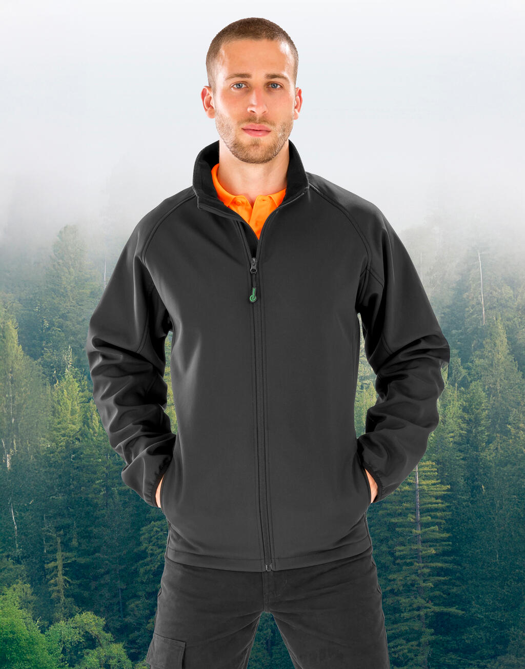 Result Recycled Men's Recycled 2-Layer Printable Softshell Jacket - Afbeelding 3