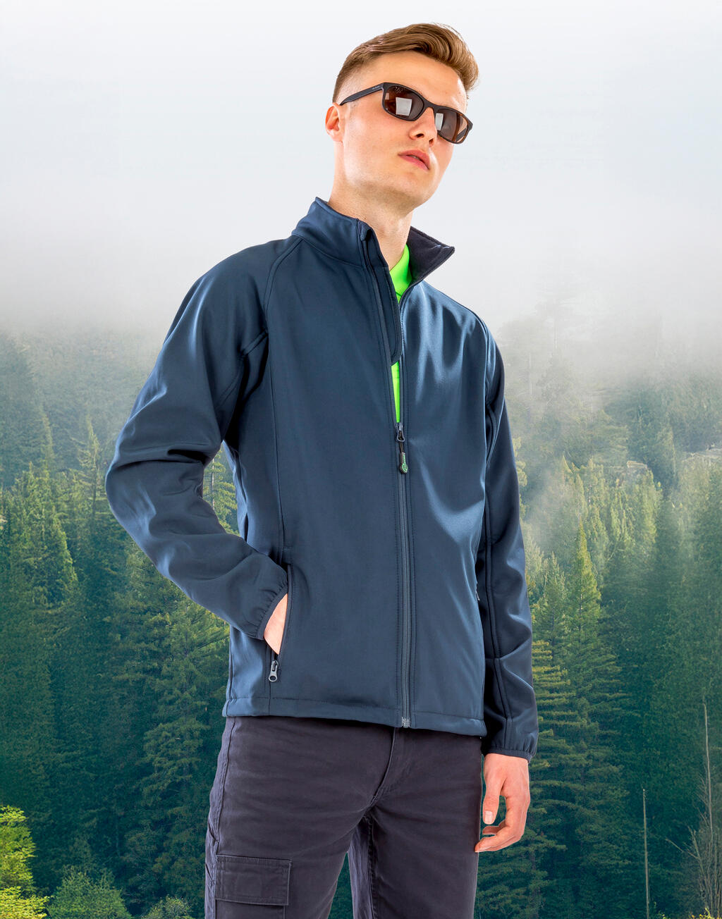 Result Recycled Men's Recycled 2-Layer Printable Softshell Jacket - Afbeelding 8