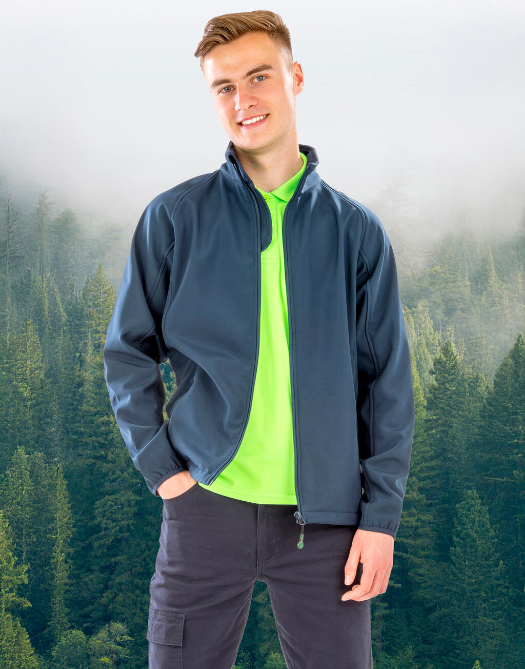 Result Recycled Men's Recycled 2-Layer Printable Softshell Jacket - Afbeelding 10