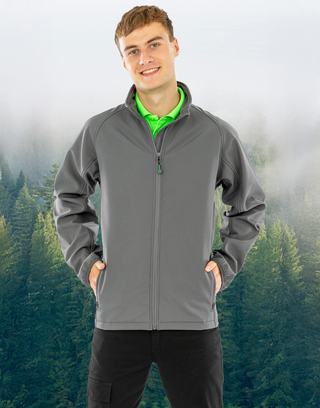 Result Recycled Men’s Recycled 2-Layer Printable Softshell Jacket