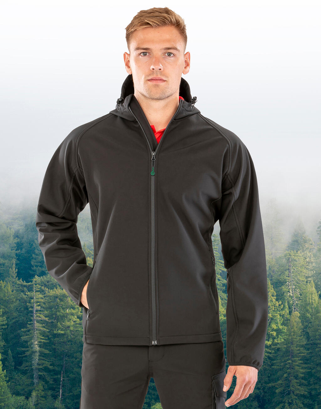 Result Recycled Men's Recycled 3-Layer Hooded Softshell - Afbeelding 2