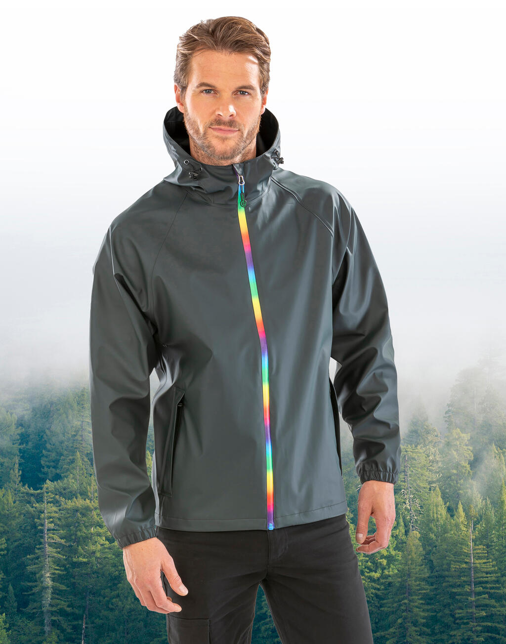 Result Recycled Prism PU Waterproof Jacket with Recycled Backing