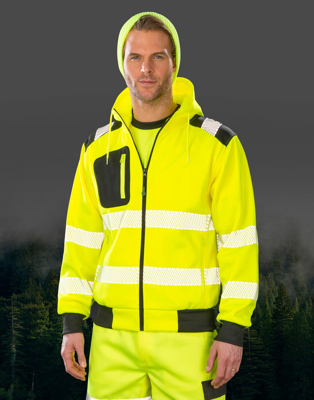 Result Recycled Recycled Robust Zipped Safety Hoody