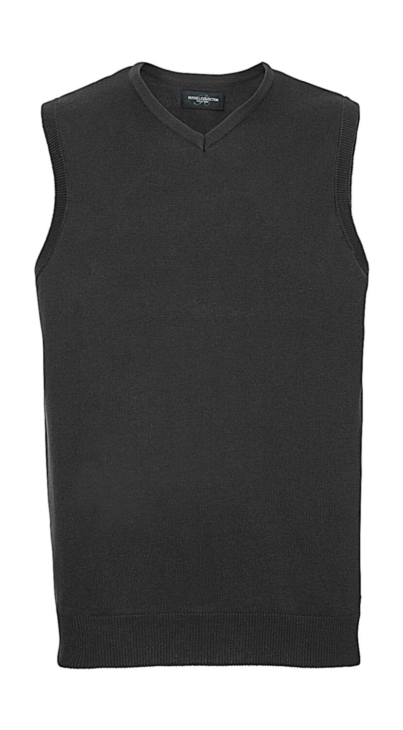 Russell Collection Adults' V-Neck Sleeveless Knitted Pullover - Afbeelding 6