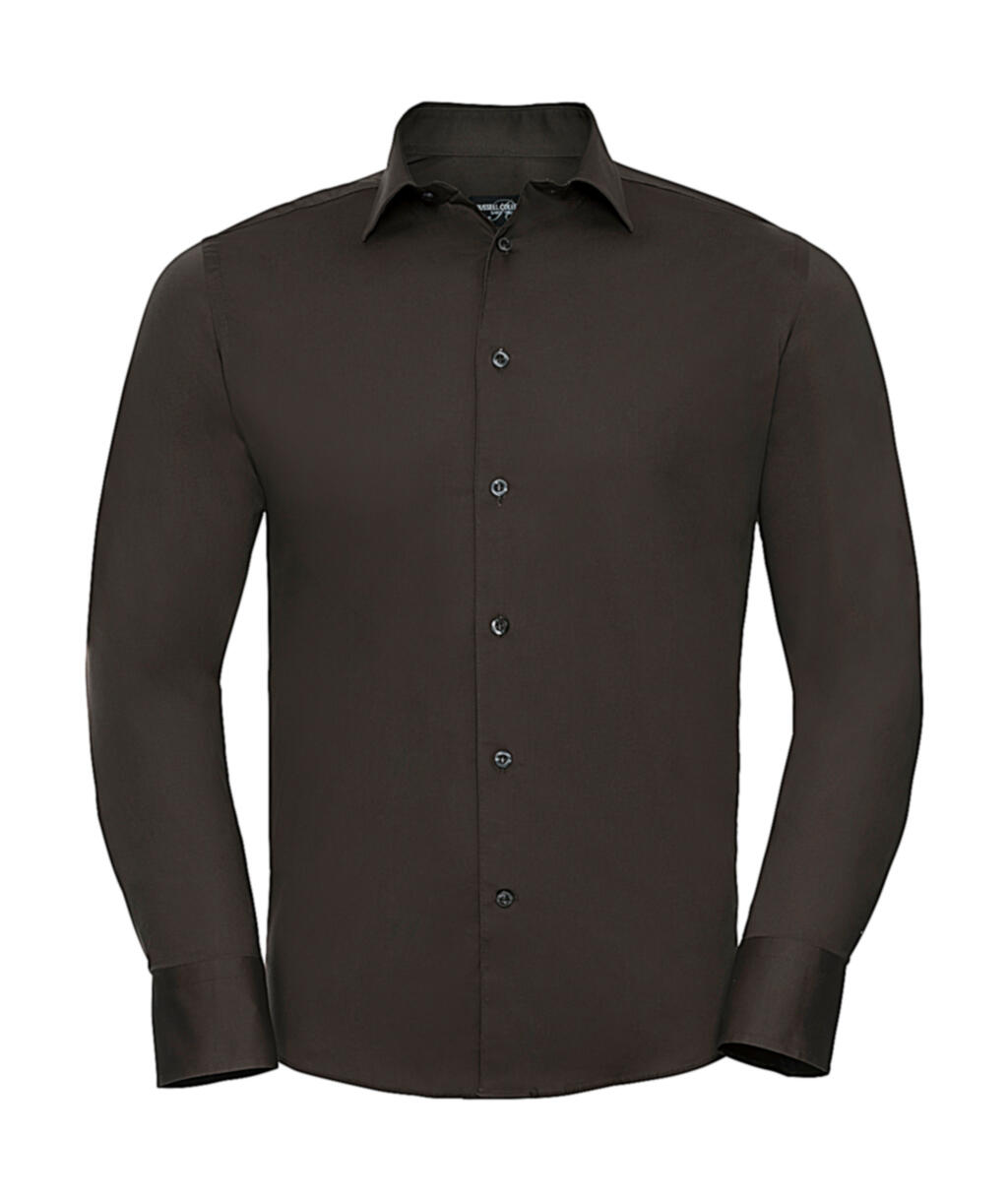 Russell Collection Fitted Long Sleeve Stretch Shirt - Afbeelding 5