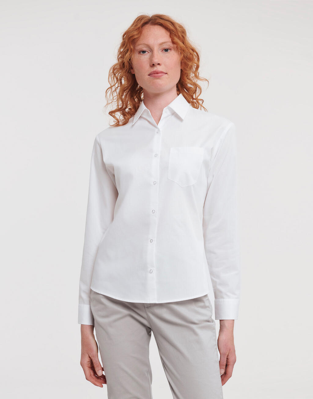 Russell Collection Ladies’ Cotton Poplin Shirt LS