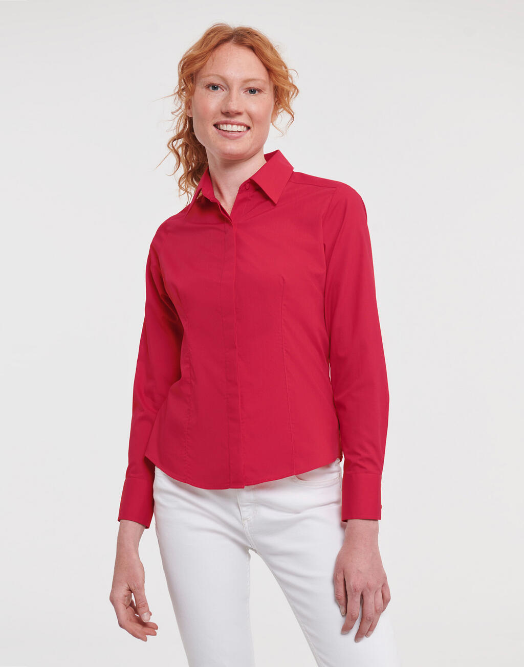 Russell Collection Ladies’ LS Fitted Poplin Shirt
