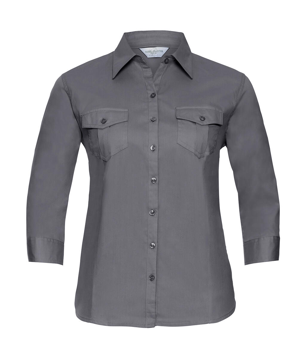 Russell Collection Ladies’ Roll 3/4 Sleeve Shirt