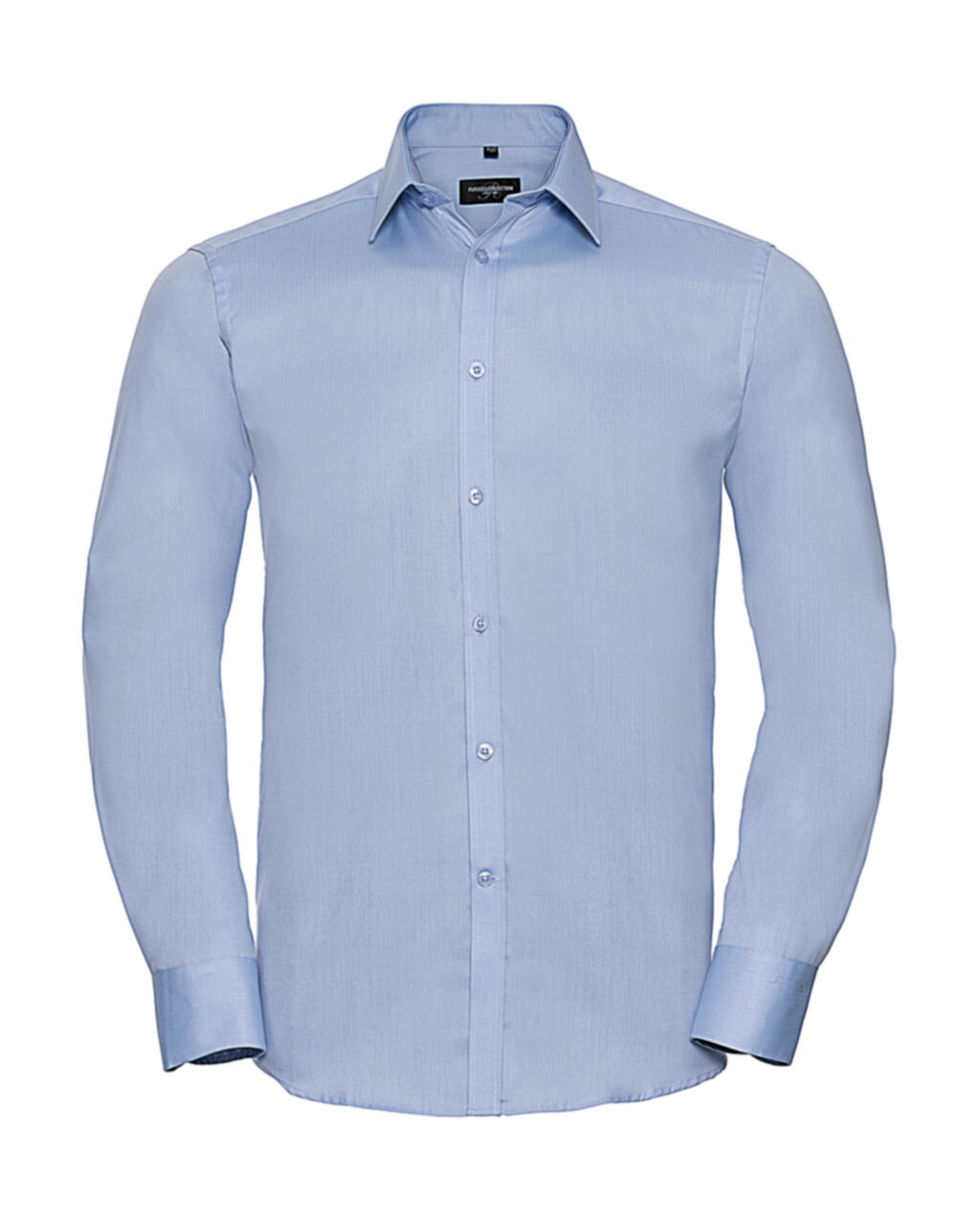 Russell Collection Men's LS Herringbone Shirt - Afbeelding 5